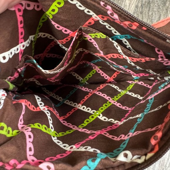 Vera Bradley Saddle Hipster Pushlock Closure Crossbody Purse LOLA 10" x 10" x 1" - Picture 6 of 13